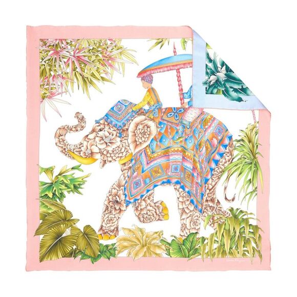 Ferragamo Women India Print Double Face Foulard